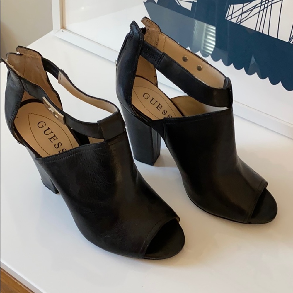 Guess open toe heels